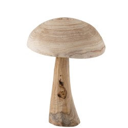 Champignon en bois naturel 30x30x37 cm