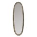 Miroir ovale en aluminium - verre gris 33x99x3 cm Miroir ovale en aluminium - verre gris 33x99x3 cm