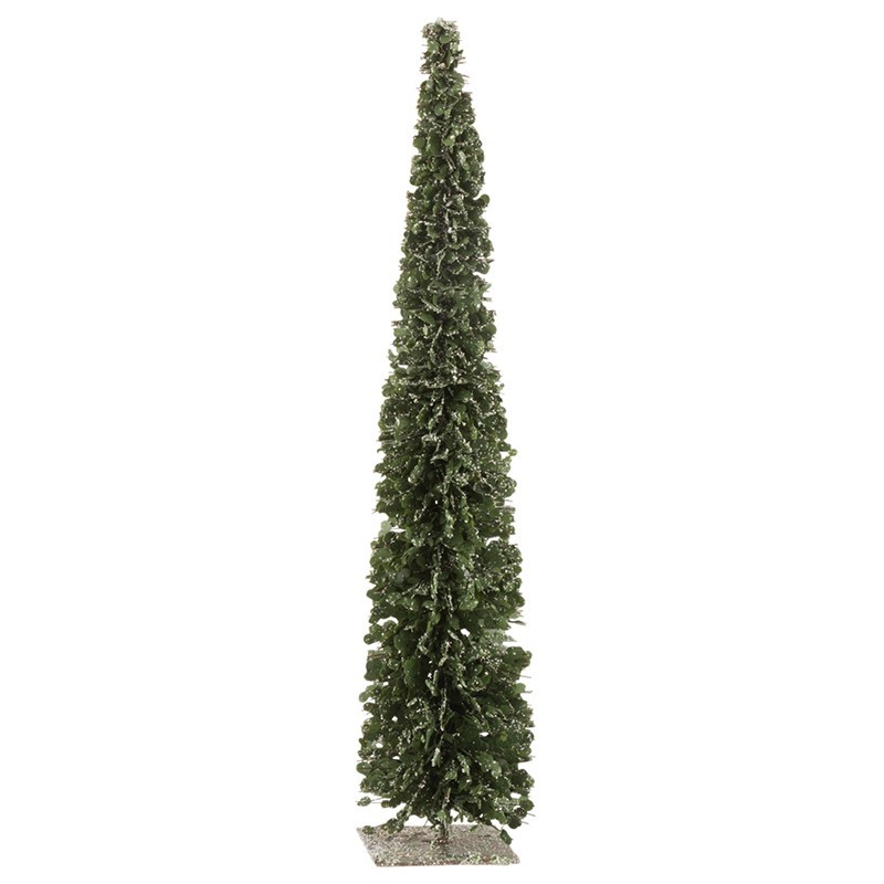 Árbol decorativo nieve plástico verde Alt. 60 cm