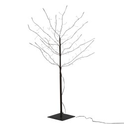 Arbre lumineux branche led en métal noir 100 cm