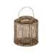Farol metal marrón 17x17x27 cm