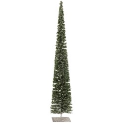 Árbol decorativo nieve plástico verde Alt. 80 cm