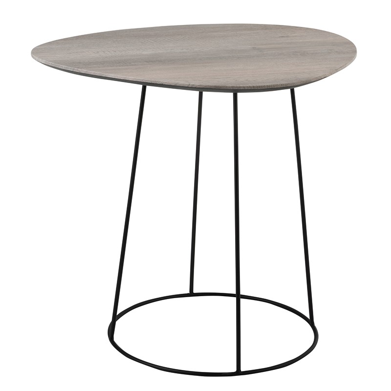 Table basse avec plateau ovale en bois