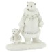 Urso de Natal em resina branca 14x24x26 cm
