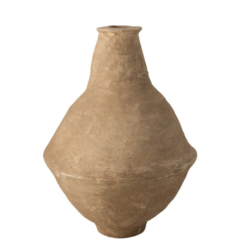 Vaso extragrande em papel maché castanho 61x61x86 cm