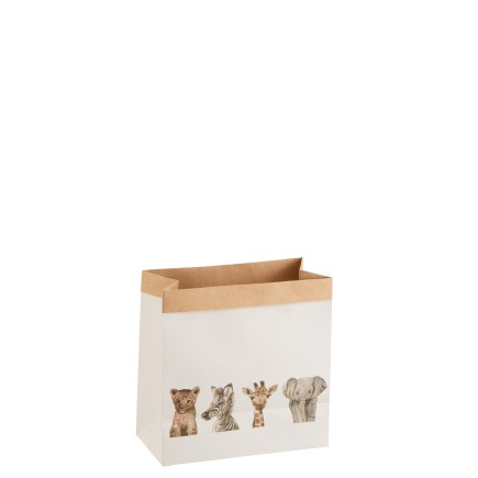 sac animaux safari pap blanc s