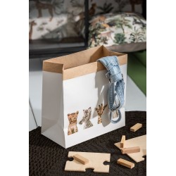 sac animaux safari pap blanc s