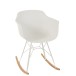Chaise à bascule en plastique blanc 69x56.5x79 cm
