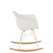 Chaise à bascule en plastique blanc 69x56.5x79 cm