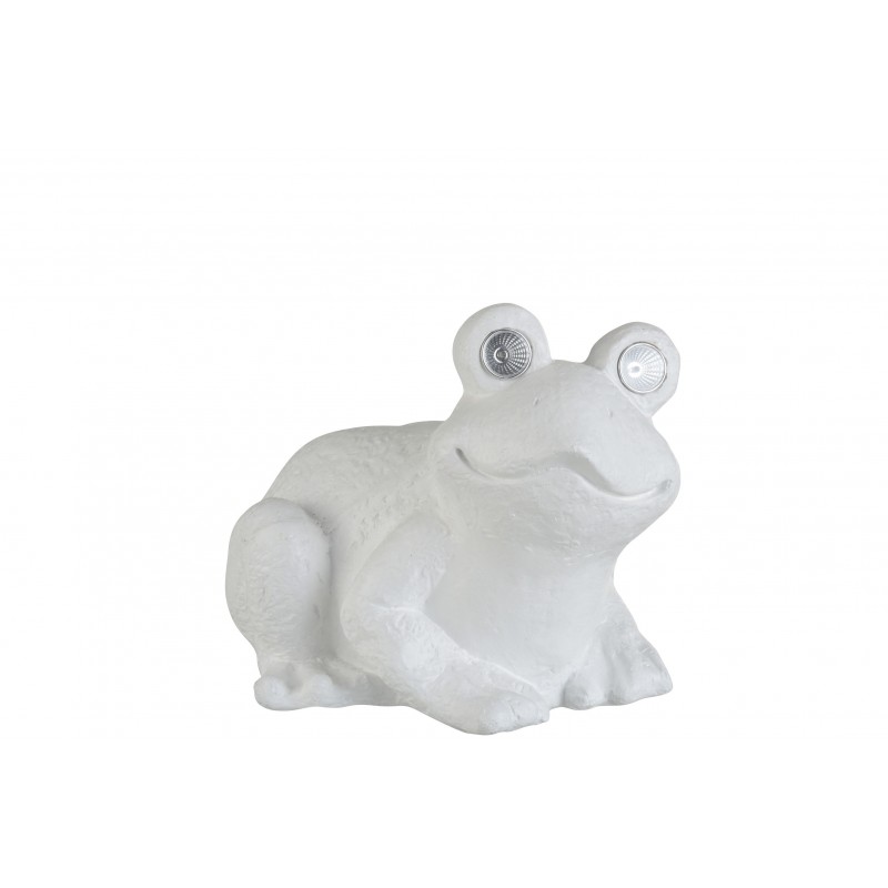 GRENOUILLE SOLAIRE ASSISE MAGNESIE BLANC