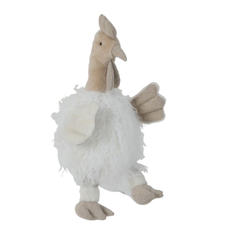 Cale porte poule en textile blanc