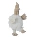 Cale-porte poule en textile blanc 31x15x40 cm Cale-porte poule en textile blanc 31x15x40 cm