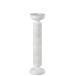 Bougeoir colonne en résine blanc