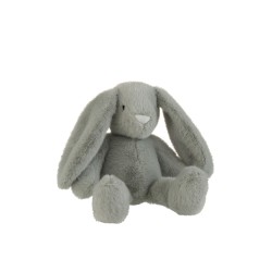 Doudou peluche lapin gris foncé 24x26x28 cm