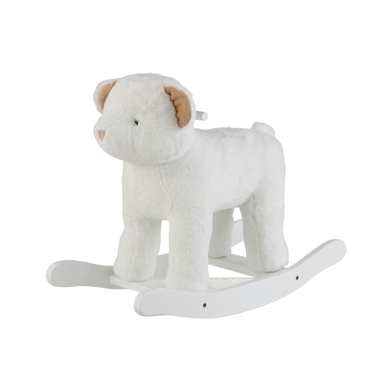 Caballo balancín oso blanco 69x45x32 cm