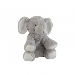 Doudou peluche éléphant gris 29x29x27 cm