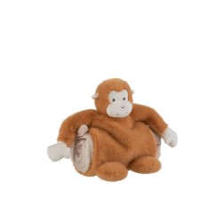 Singe et couverture en Peluche marron 26x17.5x24 cm