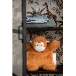 Mono+manta peluche marrón Alt. 24 cm