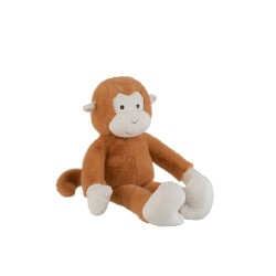 Doudou peluche singe maron 40x29x12 cm