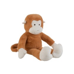 Doudou peluche singe maron 60x26x16 cm