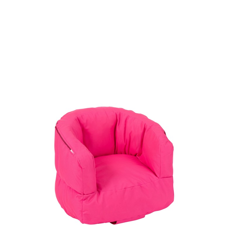 fauteuil enfant bas poly rose