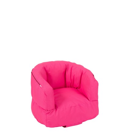 fauteuil enfant bas poly rose
