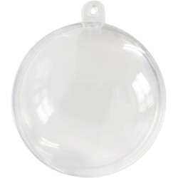 Lot 300 boules de Noël à remplir en plastique transparent