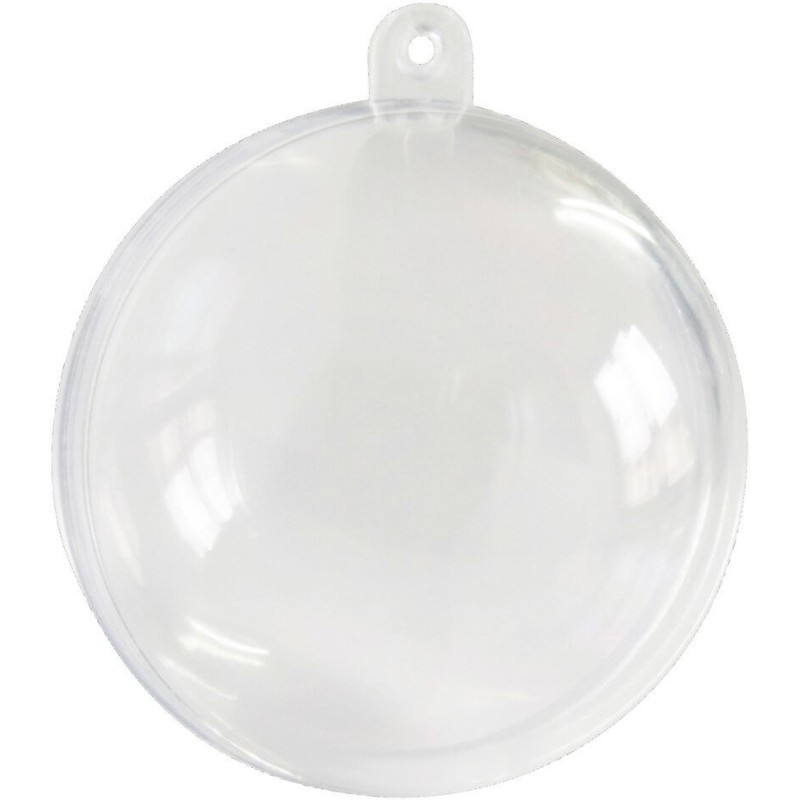 Lot 300 boules de Noël à remplir en plastique transparent Lot 300 boules de Noël à remplir en plastique transparent