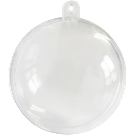 Lot 300 boules de Noël à remplir en plastique transparent