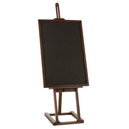 Chevalet bois de manguier marron avec tableau en panneau de particules