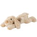 Peluche chien allongé beige 43x19x12 cm