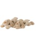 Peluche chien allongé beige 43x19x12 cm