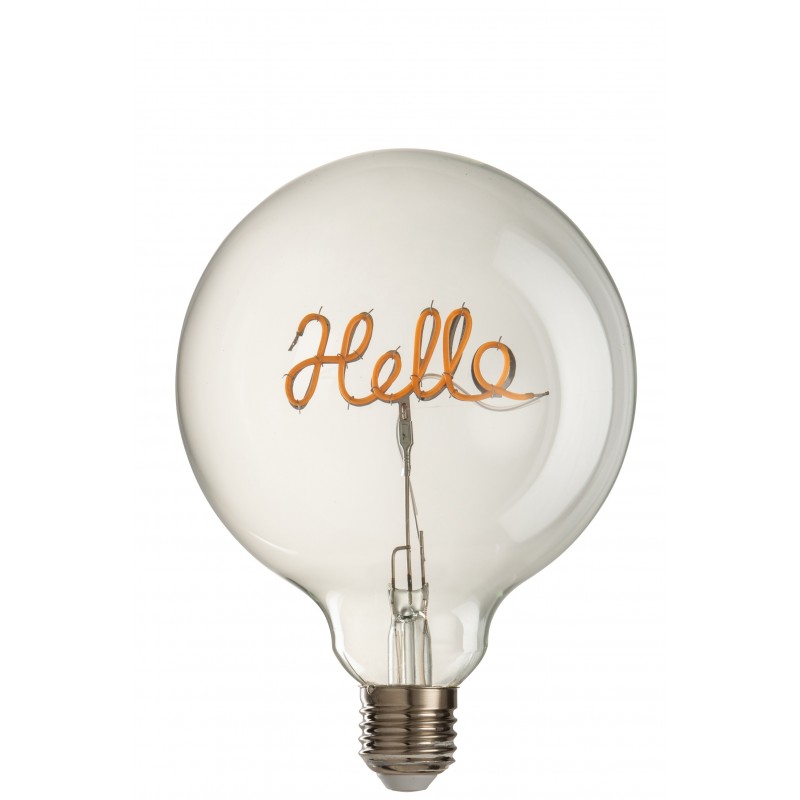 Ampoule LED avec écriture Hello L12*l12*H17cm