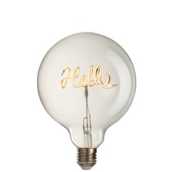Ampoule LED avec écriture Hello L12*l12*H17cm