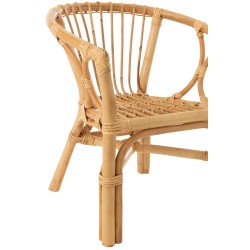 Silla infantil de madera natural 41x44x52 cm
