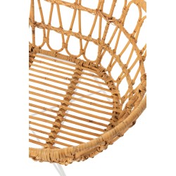 Berceau avec matelas et pieds métal en bois naturel 85x52x72 cm