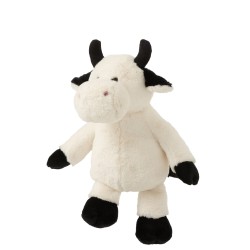 Peluche vache en peluche crème 31x17x40 cm