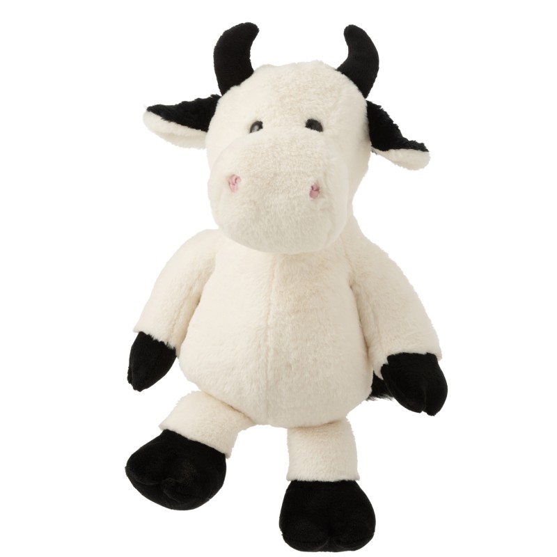 Peluche vache en peluche crème 34x21x48 cm