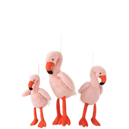 Flamenco felpa rosa/naranja Alt. 57 cm