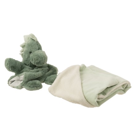 Dinosaure en peluche vert menthe 26x12x32 cm