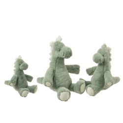 Dinosaure en peluche vert menthe 26x25x31 cm