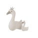 Cisne poliéster blanco/gris Alt. 77 cm