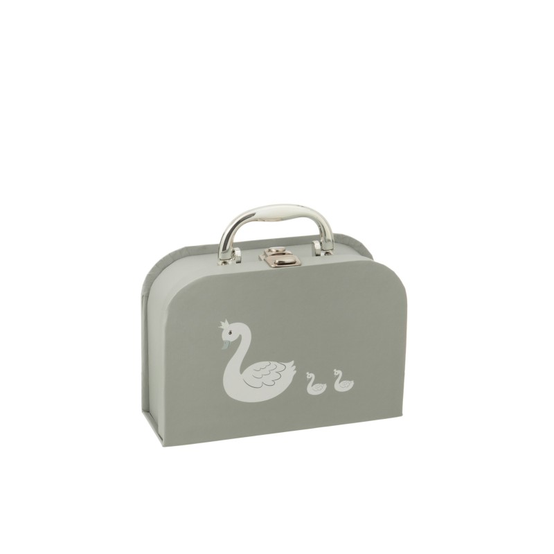 Valise dragon en papier gris 21x14x7 cm