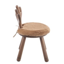 Silla orejas ciervo madera natural