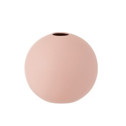 Vase boule en céramique rose pastel D24cm