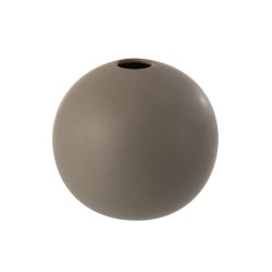 Jarrón bola cerámica gris oscuro Alt. 17 cm