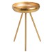 Set de 2 tables gigognes ronde en metal doré Set de 2 tables gigognes ronde en metal doré