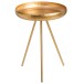 Set de 2 tables gigognes ronde en metal doré Set de 2 tables gigognes ronde en metal doré
