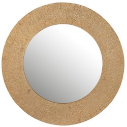 Miroir sur plaque avec effet jute de 89 cm