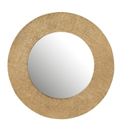 Miroir sur plaque avec effet jute de 70 cm